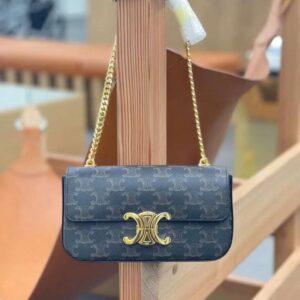 Celine Triomphe Shoulder Bag – Luxury Leather Handbag with Iconic Clasp