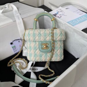 CHANEL Tweed Handle Crush Top Handle Flap Bag – Super Master Quality | Luxury Handbag