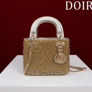 Design Lady Micro Gold Satin With Beads - Dubai Fashion LUX