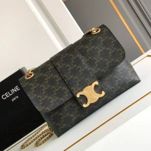 Design Medium Victoire Bag in Black Calfskin - Dubai Fashion LUX