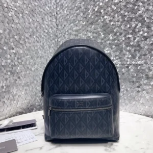 Design RIDER BACKPACK Black CD Diamond Canvas and Smooth Calfskin - Dubai Fashion LUX