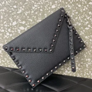 Design Rockstud Envelope Flap Wristlet Pouch - Dubai Fashion LUX
