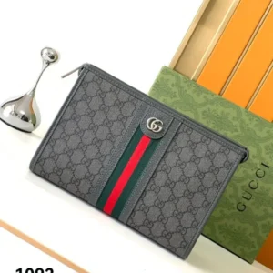 Design Supreme Monogram Selleria Calfskin Web New Web Cosmetic Case Black - Dubai Fashion LUX