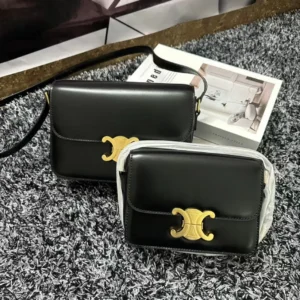 Design TEEN TRIOMPHE BAG IN SHINY CALFSKIN SOFT YELLOW - Dubai Fashion LUX