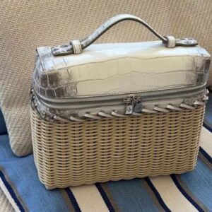 Loro Piana Wicker and Leather Handbag – Luxury Woven Designer Bag