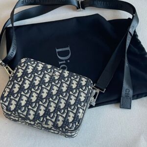 Oblique Pouch Navy Blue - Dubai Fashion LUX