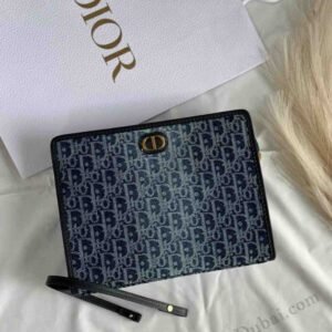 Affordable Dior 30 Montaigne Denim Dea Pouch | Bags Dubai - Luxury Master Copy Dubai