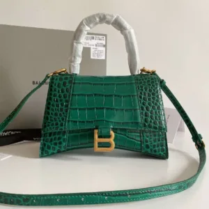 Balenciaga Hourglass Bag Crocodile Leather Green - Luxury Master Copy Dubai