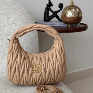 Best Miu Miu Wander Bag Mini Beige Matelassé Leather