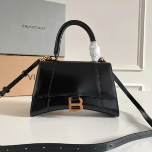black leather Balenciaga Hourglass bag - Luxury Master Copy Dubai