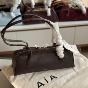 Buy Alaia Medium Le Teckel Chocolate Brown Leather Bag