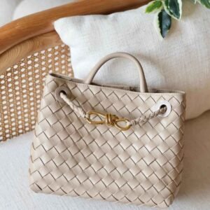 Buy Bottega Veneta Andiamo Small Ecru Bag | Dubai Luxury Items