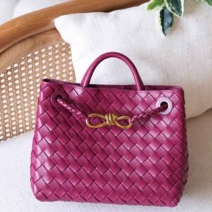 Buy Bottega Veneta Andiamo Small Pink Intrecciato Bag| Dubai Luxury Items
