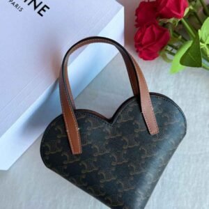 Buy Celine Bags Teen Coeur In Triomphe Canvas And Calfskin | Bags Dubai - Luxury Master Copy Dubai