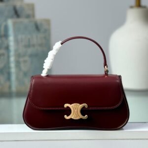 Buy Celine Handbag Teen Lola Burgundy Calfskin | Dubai Luxury Items