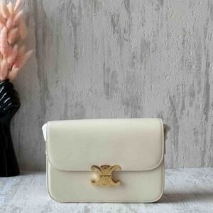 Buy Celine Triomphe Classique Cream Shiny Calfskin Bag | Dubai Luxury Items