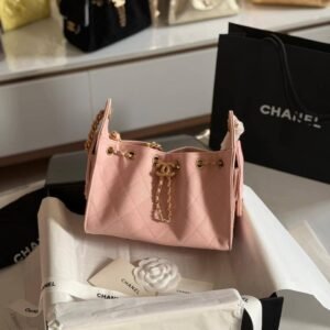 Buy Chanel 25 Mini Light Pink Quilted Caviar Leather Hobo Bag
