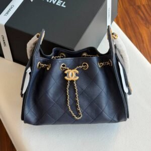 Buy Chanel 25 Small Hobo Bag Dark Navy Blue Caviar Leather