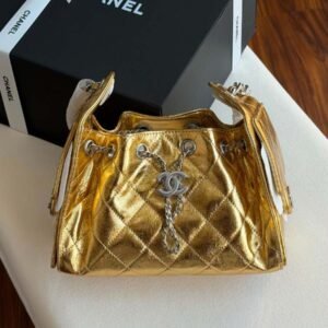 Buy Chanel 25 Small Hobo Bag Gold Metallic Calfskin Leather