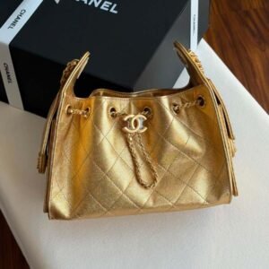 Buy Chanel 25 Small Hobo Bag Gold Metallic Caviar Leather