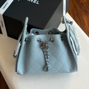 Buy Chanel 25 Small Hobo Bag Jean Blue Caviar Leather