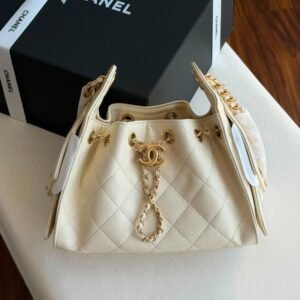 Buy Chanel 25 Small Hobo Bag Off-White Caviar Leather