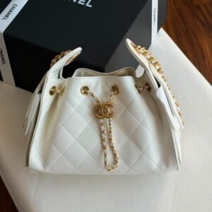 Buy Chanel 25 Small Hobo Bag White Caviar Leather