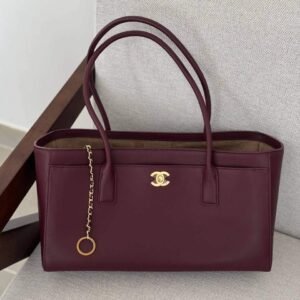Buy Chanel 26S Calfskin Cerf Small Shooping Tote In Burgundy