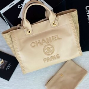 Buy Chanel Deauville Tote Bag Calfskin Crochet Knit | Bags Dubai - Luxury Master Copy Dubai