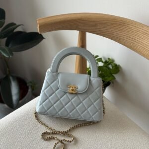 Buy Chanel Kelly Bag Mini Baby Blue Calfskin | dubai Luxury Items