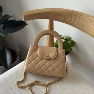 Buy Chanel Kelly Bag Mini Beige Calfskin | Dubai Luxury Items
