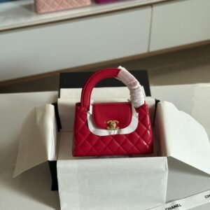 Buy Chanel Kelly Bag Mini Red Calfskin Gold Hardware | Dubai Luxury Items