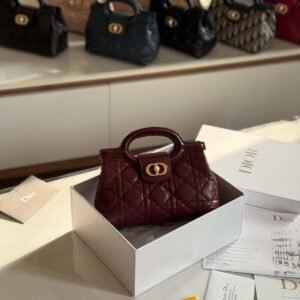 Buy Dior Jolie Mini Bag Deep Burgundy Cannage Lambskin | Dubai Luxury Items