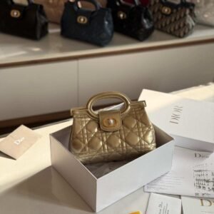 Buy Dior Jolie Mini Bag Golden Metallic Lambskin | Dubai Luxury items