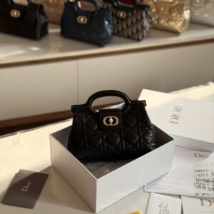Buy Dior Jolie Mini Bag Shiny Black Cannage Lambskin |Dubai Luxury Items