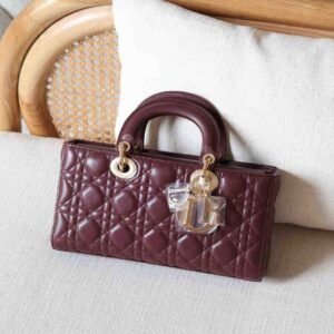 Buy Dior Lady D-Joy Medium Burgundy Lambskin | Dubai Luxury Items