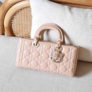 Buy Dior Lady D-Joy Medium Powder Beige Patent Calfskin |Dubai Luxury Items