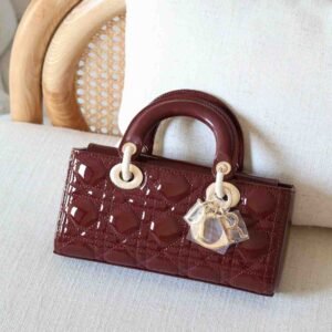 Buy Dior Lady D-Joy Small Cherry Red Patent Calfskin | Dubai Luxury Items
