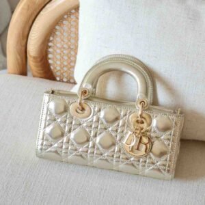 Buy Dior Lady D-Joy Small Metallic Light Gold Calfskin | Dubai Luxury items