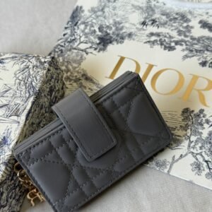 Buy Dior Lady Dior Card Holder Jasmine Grey | Dubai Luxury Items