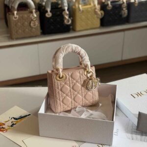 Buy Dior Lady Dior Mini Pale Pink Lambskin Bag | Dubai Luxury Items