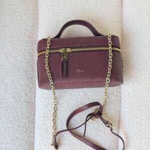Buy Dior Trianon Soft Vanity Mini Bag Burgundy Lambskin