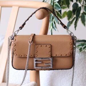 Buy Fendi Baguette Mini Brown Selleria 309 Stitches Bag | Dubai Luxury items