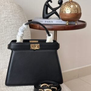 Buy Fendi Peekaboo ISeeU Petite Black Bag | Dubai Luxury Items