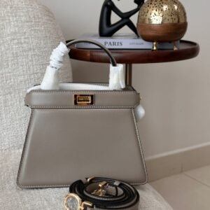 Buy Fendi Peekaboo ISeeU Petite Dove Grey Bag | Dubai Luxury Items