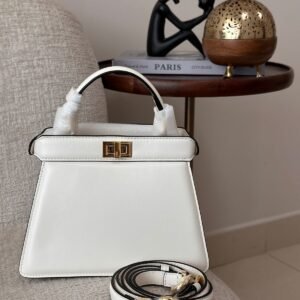 Buy Fendi Peekaboo ISeeU Petite White Bag | Dubai Luxury Items