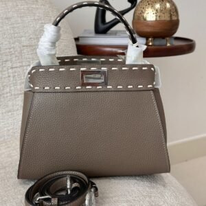 Buy Fendi Peekaboo ISeeU Taupe Selleria Stitches Bag | Dubai Luxury Items