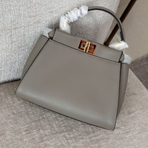 Buy Fendi Peekaboo Mini Light Grey Bag | Dubai Luxury Items