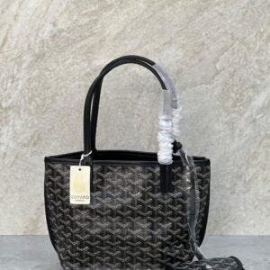 Buy Goyard Anjou Mini Tote Bag Black Goyardine Canvas