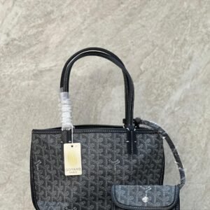 Buy Goyard Anjou Mini Tote Bag Dark Grey Goyardine Canvas